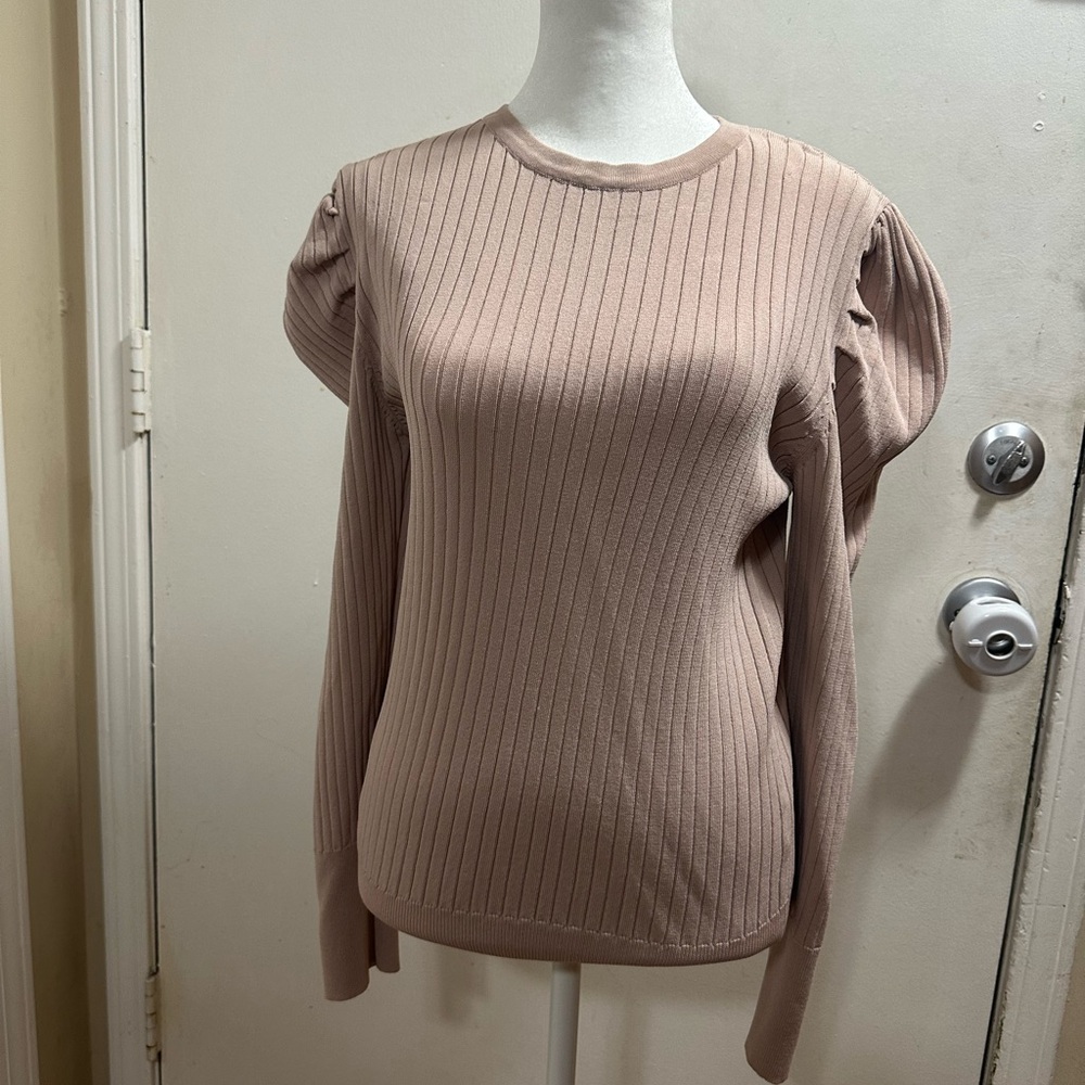 Doe & Rae Blush Ribbed Sweater